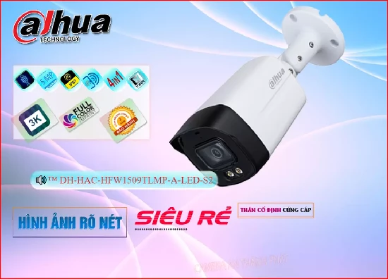 Lắp đặt camera tân phú Camera dahua DH-HAC-HFW1509TLMP-A-LED-S2 ghi âm