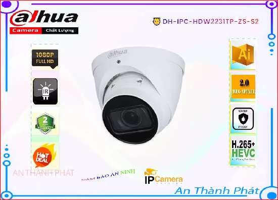 Lắp đặt camera tân phú Camera  Dahua DH-IPC-HDW2231TP-ZS-S2 Sắc Nét