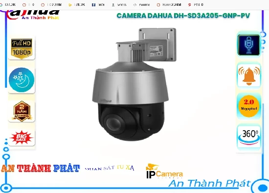 Lắp đặt camera tân phú ✮  DH-SD3A205-GNP-PV Camera An Ninh Tiết Kiệm