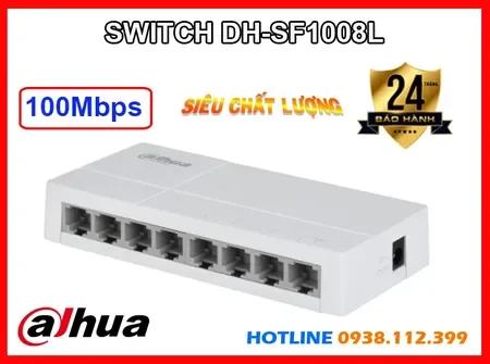 Lắp đặt camera SWITCH 8 CỔNG DH-SF1008L DAHUA