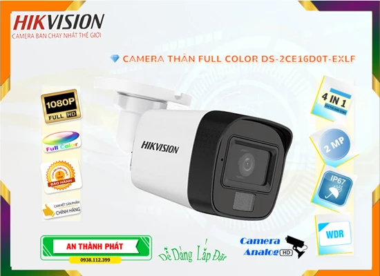 Lắp đặt camera tân phú DS-2CE16D0T-EXLF Mẫu Đẹp  Hikvision