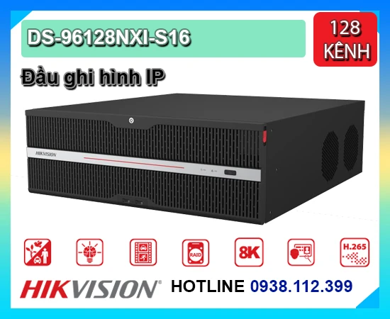 Lắp đặt camera Đầu Ghi Hình IP HIKVISION DS-96128NXI-S16