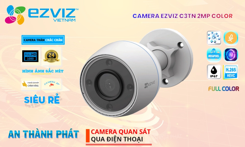 C3TN 2MP Color Camera Chính Hãng Wifi Ezviz C3TN 2MP Color Camera Chính Hãng Wifi Ezviz