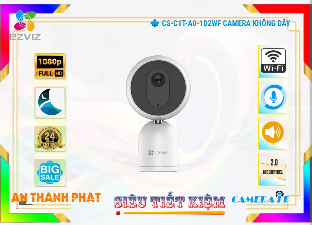 CS-C1T-A0-1D2WF sắc nét Wifi Ezviz ➠