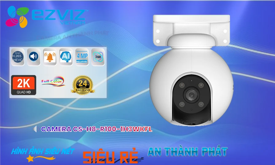 CS-H8-R100-1H3WKFL sắc nét Wifi Ezviz CS-H8-R100-1H3WKFL sắc nét Wifi Ezviz