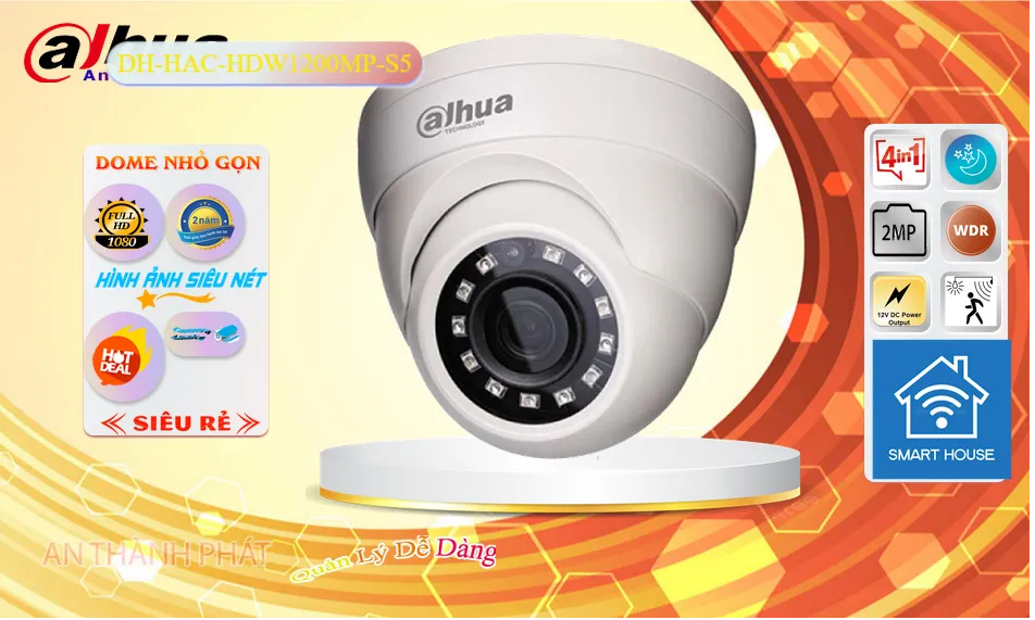 DH-HAC-HDW1200MP-S5 sắc nét Dahua