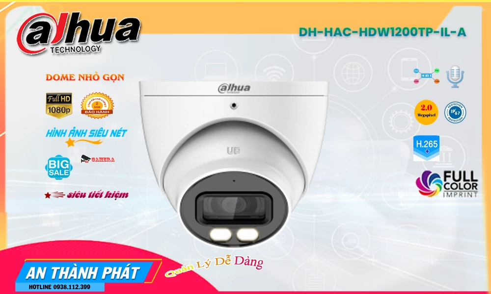 DH-HAC-HDW1200TP-IL-A sắc nét Dahua DH-HAC-HDW1200TP-IL-A sắc nét Dahua