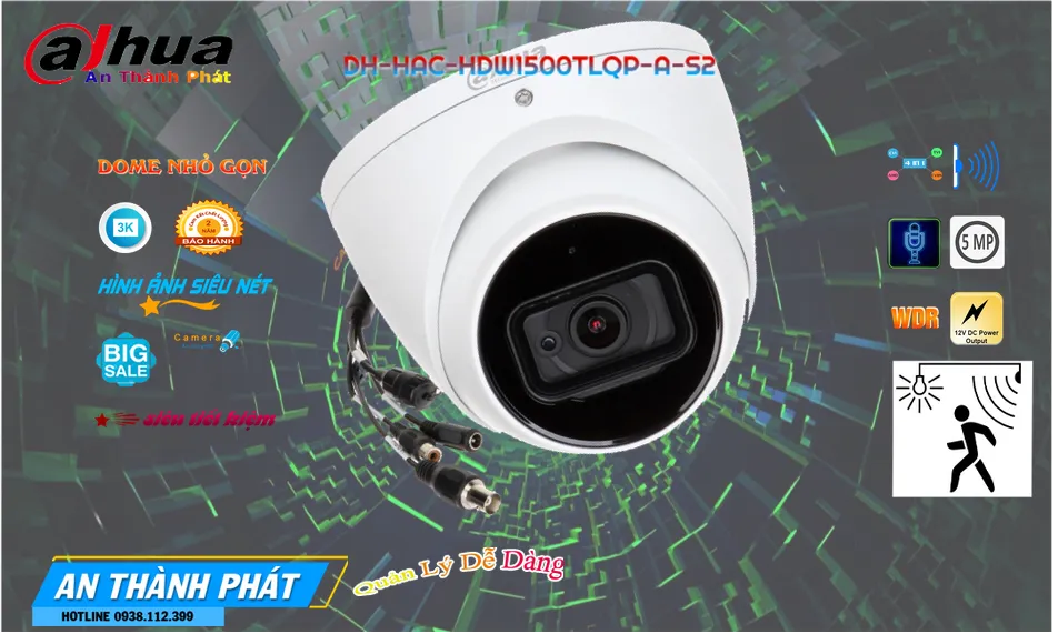 ➠  DH-HAC-HDW1500TLQP-A-S2 sắc nét Dahua