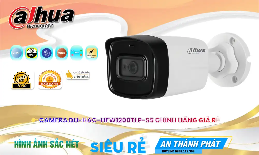 DH-HAC-HFW1200TLP-S5 sắc nét Dahua ➠ DH-HAC-HFW1200TLP-S5 sắc nét Dahua ➠