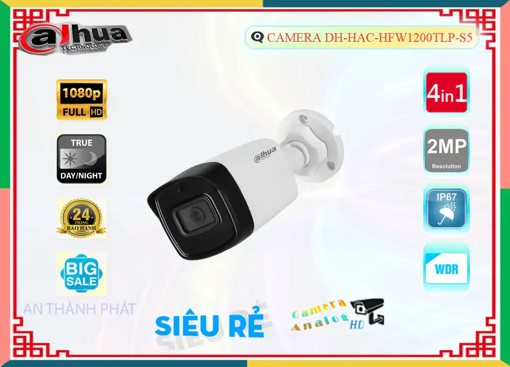 DH-HAC-HFW1200TLP-S5 sắc nét Dahua ➠ DH-HAC-HFW1200TLP-S5 sắc nét Dahua ➠