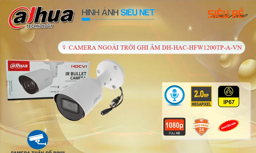 Camera HD thông số có cảm biến hình ảnh kích thước 1/2.7 Dahua DH-HAC-HFW1200TP-A-VN Tiết Kiệm Camera HD thông số có cảm biến hình ảnh kích thước 1/2.7 Dahua DH-HAC-HFW1200TP-A-VN Tiết Kiệm