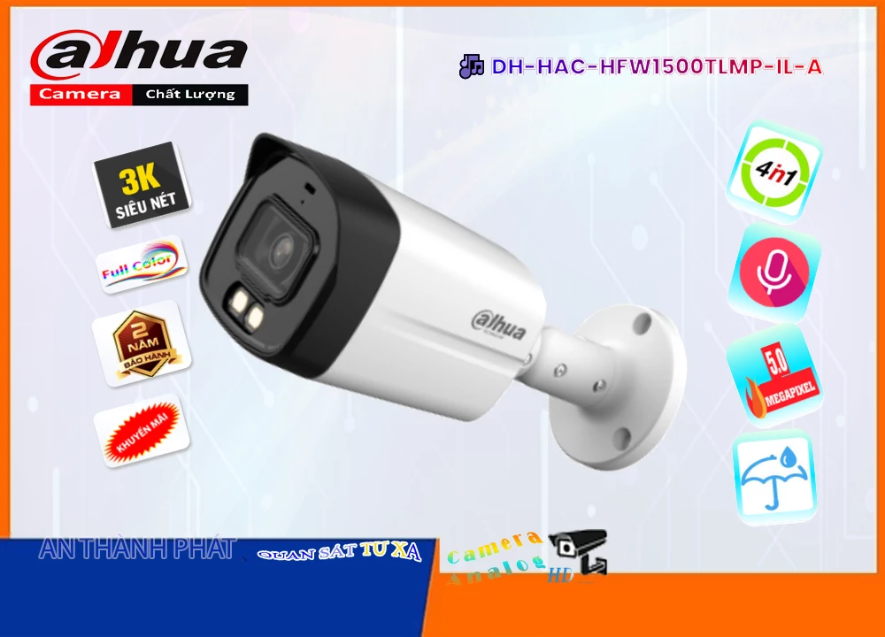 Camera DH-HAC-HFW1500TLMP-IL-A  Dahua Thiết kế Đẹp