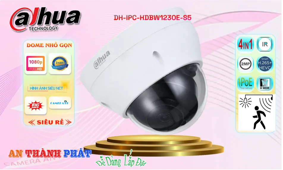 DH-IPC-HDBW1230E-S5 sắc nét Dahua DH-IPC-HDBW1230E-S5 sắc nét Dahua