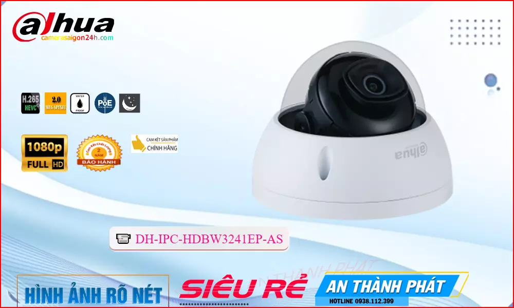 DH-IPC-HDBW3241EP-AS sắc nét Dahua
