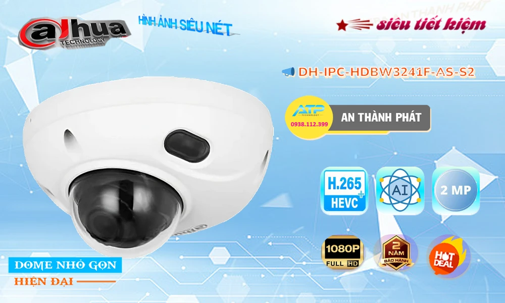 DH-IPC-HDBW3241F-AS-S2 sắc nét Dahua