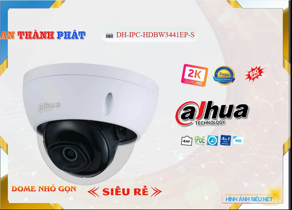 DH-IPC-HDBW3441EP-S sắc nét Dahua DH-IPC-HDBW3441EP-S sắc nét Dahua