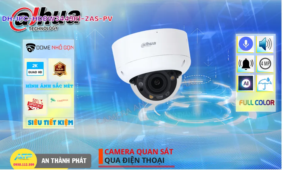 DH-IPC-HDBW3449R1-ZAS-PV sắc nét Dahua DH-IPC-HDBW3449R1-ZAS-PV sắc nét Dahua