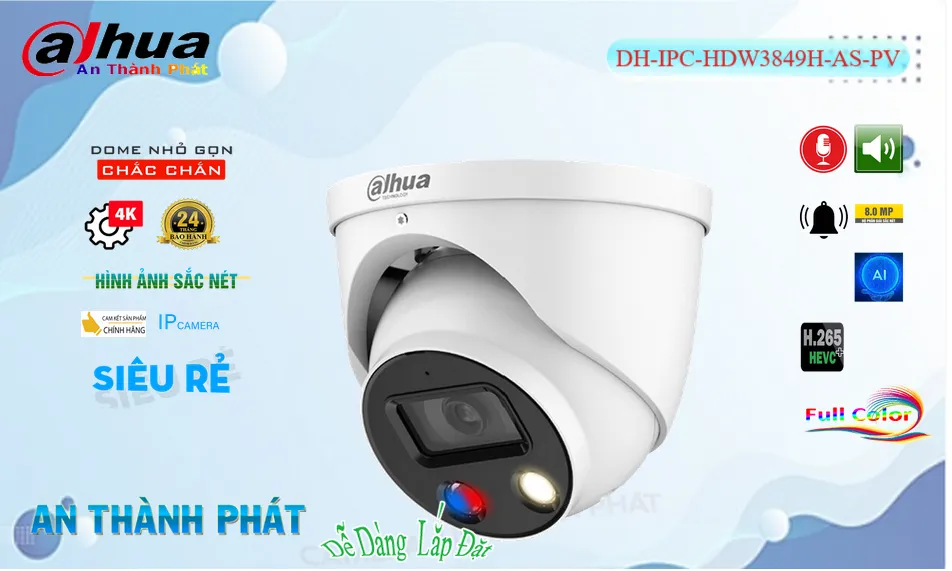 DH-IPC-HDW3849H-AS-PV sắc nét Dahua ➠