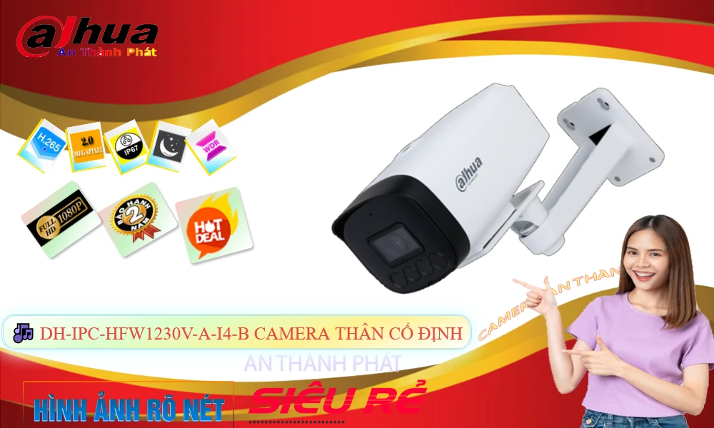 DH-IPC-HFW1230V-A-I4-B sắc nét Dahua