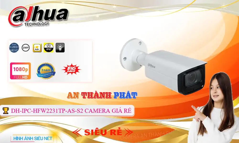 DH-IPC-HFW2231TP-AS-S2 sắc nét Dahua