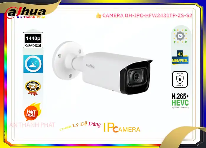 DH-IPC-HFW2431TP-ZS-S2 sắc nét Dahua