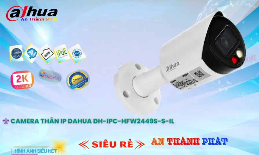 DH-IPC-HFW2449S-S-IL sắc nét Dahua DH-IPC-HFW2449S-S-IL sắc nét Dahua