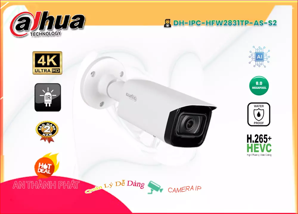 Camera IP 4k dahua DH-IPC-HFW2831TP-AS-S2,DH-IPC-HFW2831TP-AS-S2 rẻ nhất, Loại Camera an ninh DH-IPC-HFW2831TP-AS-S2 Tốt nhất,DH-IPC-HFW2831TP-AS-S2 Cấp Nguồ Qua Dây Mạng  giá mới nhất,DH-IPC-HFW2831TP-AS-S2 Giá Khuyến Mãi,Nhà Phân Phối DH-IPC-HFW2831TP-AS-S2 Siêu nét 8.0 megapixel ,Điểm bán DH-IPC-HFW2831TP-AS-S2,DH-IPC-HFW2831TP-AS-S2 rẻ nhất,DH-IPC-HFW2831TP-AS-S2 Tốt nhất