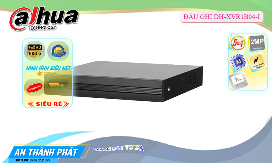 ➠  DH-XVR1B04-I sắc nét Dahua