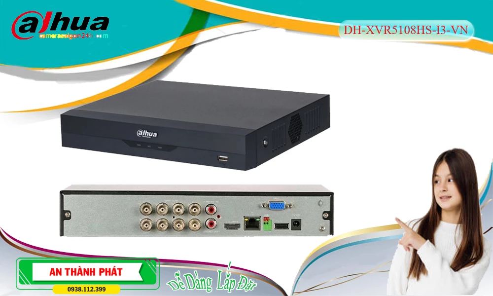 Đầu ghi Dahua DH-XVR5108HS-I3-VN Đầu ghi Dahua DH-XVR5108HS-I3-VN