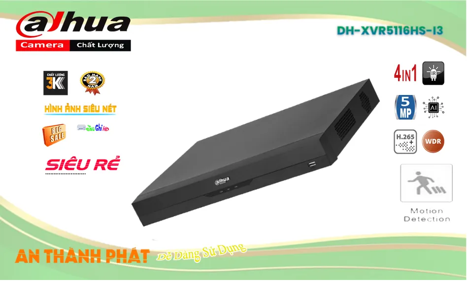 DH-XVR5116HS-I3 sắc nét Dahua