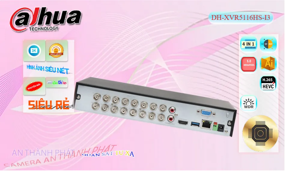 DH-XVR5116HS-I3 sắc nét Dahua