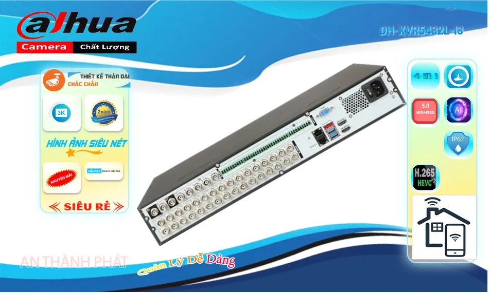 Đầu Ghi Dahua Thiết kế Đẹp DH-XVR5432L-I3 Đầu Ghi Dahua Thiết kế Đẹp DH-XVR5432L-I3