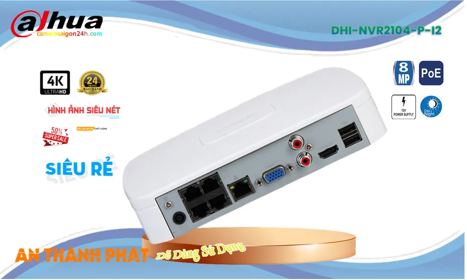 Đầu ghi DHI-NVR2104-P-I2 Đầu ghi DHI-NVR2104-P-I2