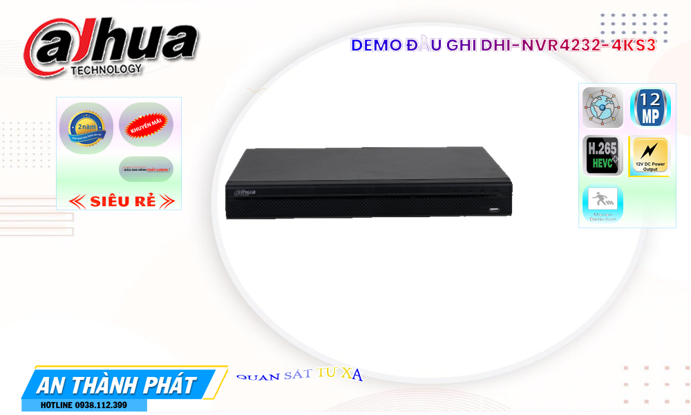DHI-NVR4232-4KS3 Đầu Thu Dahua