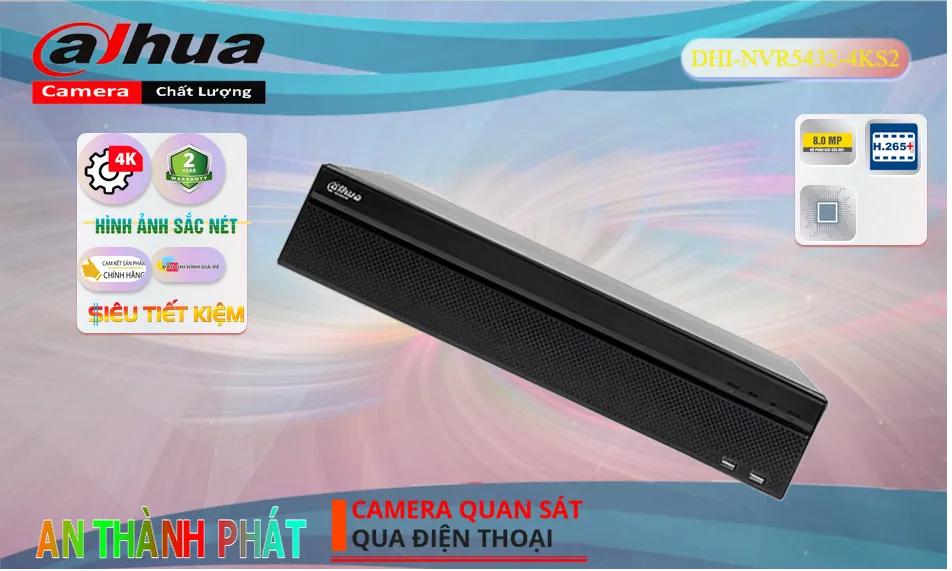 Đầu ghi Dahua DHI-NVR5432-4KS2 Đầu ghi Dahua DHI-NVR5432-4KS2