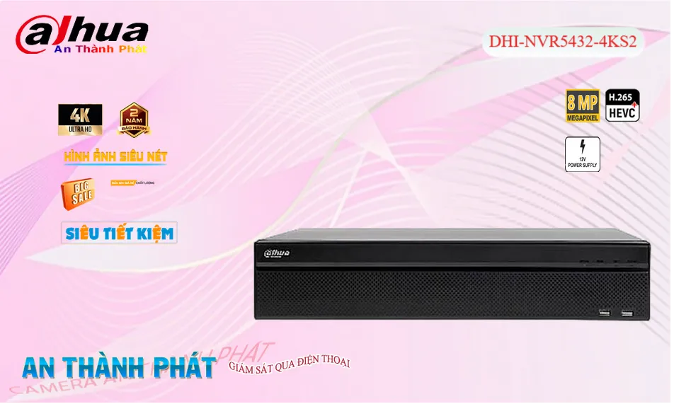 Đầu ghi Dahua DHI-NVR5432-4KS2 Đầu ghi Dahua DHI-NVR5432-4KS2