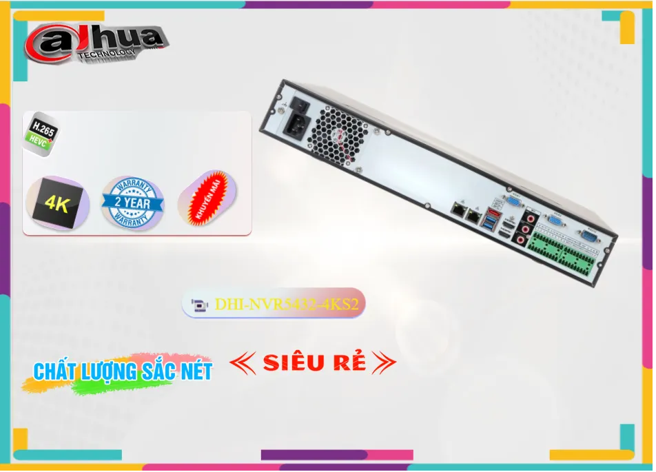 Đầu ghi Dahua DHI-NVR5432-4KS2 Đầu ghi Dahua DHI-NVR5432-4KS2