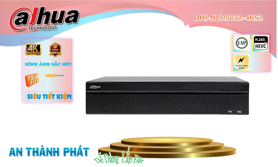 DHI-NVR5832-4KS2 sắc nét Dahua DHI-NVR5832-4KS2 sắc nét Dahua