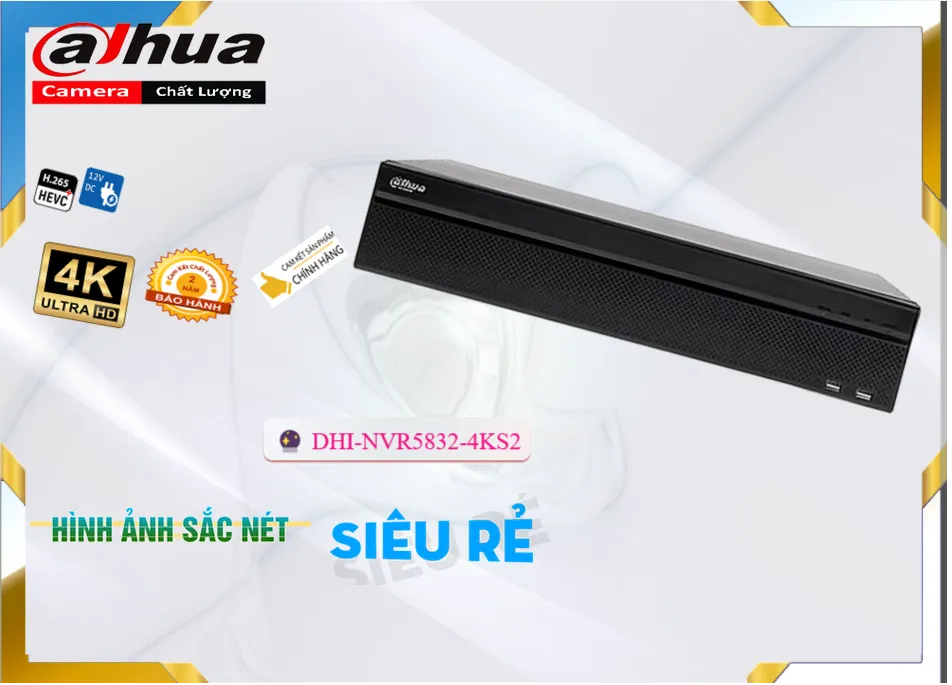 DHI-NVR5832-4KS2 sắc nét Dahua DHI-NVR5832-4KS2 sắc nét Dahua