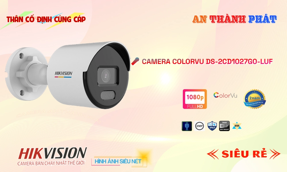 DS-2CD1027G0-LUF Camera IP Giá rẻ Hikvision