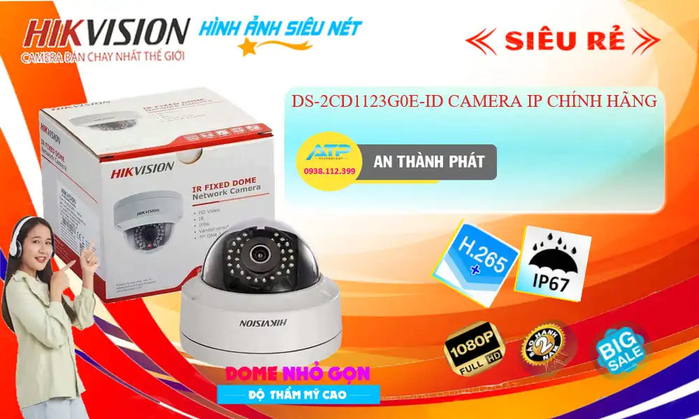 DS-2CD1123G0E-ID sắc nét Hikvision DS-2CD1123G0E-ID sắc nét Hikvision