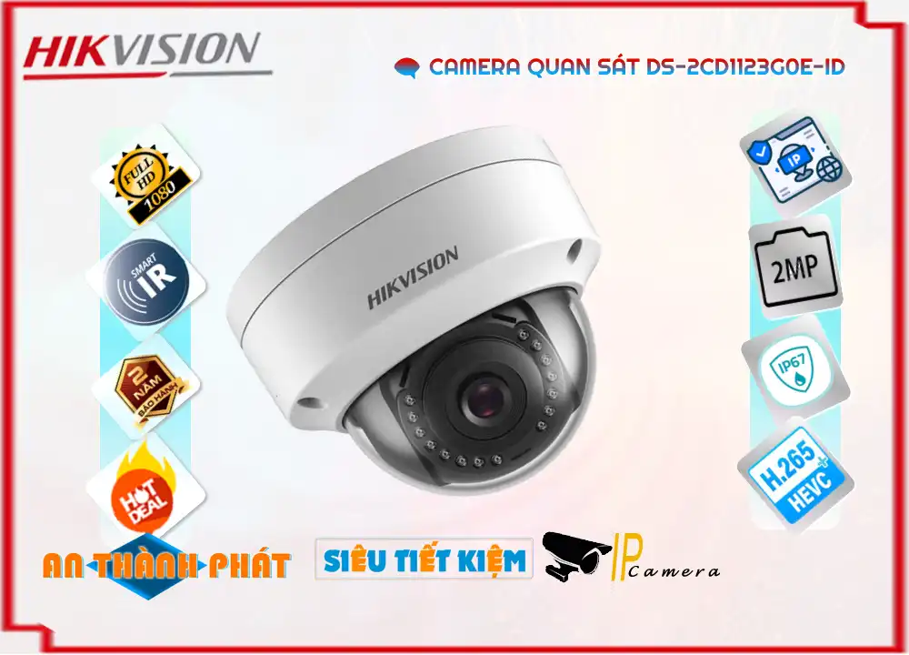 DS-2CD1123G0E-ID sắc nét Hikvision DS-2CD1123G0E-ID sắc nét Hikvision