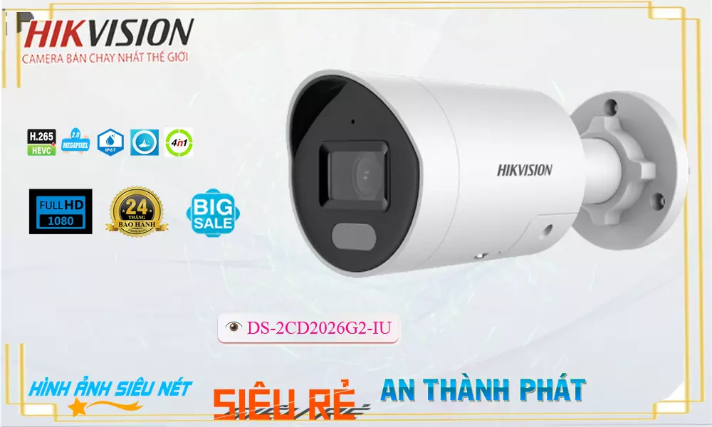 ➠ DS-2CD2026G2-IU sắc nét Hikvision ➠ DS-2CD2026G2-IU sắc nét Hikvision