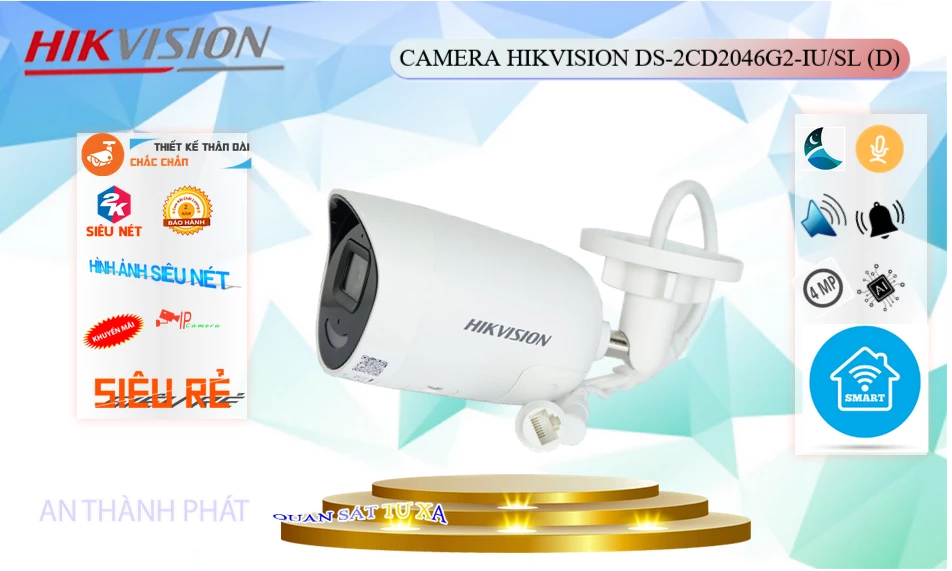 DS-2CD2046G2-IU/SL(D) sắc nét Hikvision