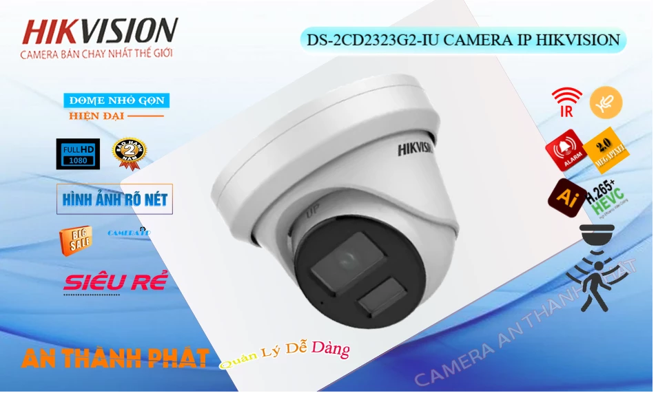 DS-2CD2323G2-IU sắc nét Hikvision