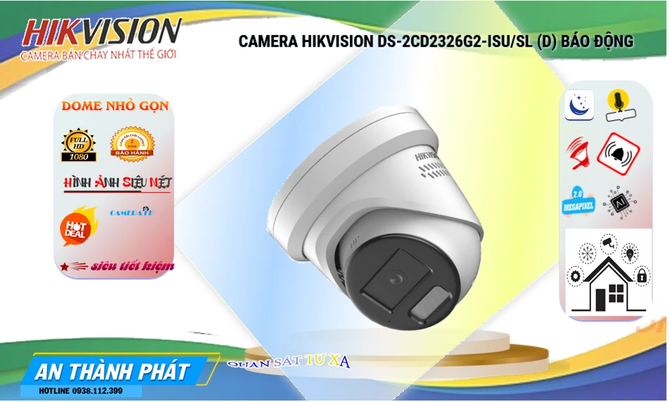 DS-2CD2326G2-ISU/SL(D) sắc nét Hikvision ➠