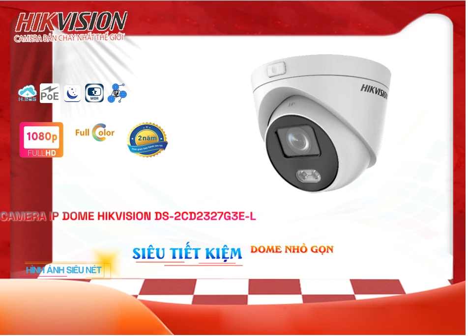 Camera IP Full Color Hikvision DS-2CD2327G3E-L,Thông số DS-2CD2327G3E-L,DS-2CD2327G3E-L giá mới nhất,DS-2CD2327G3E-L Công Nghệ POE  Bán Sỉ, Camera Giám Sát DS 2CD2327G3E L,DS-2CD2327G3E-L Giá Thấp Nhất,Giá Bán DS-2CD2327G3E-L FULL HD 1080P 2.0 MP ,DS-2CD2327G3E-L Chính hãng,Bán rẻ DS-2CD2327G3E-L,Giá DS-2CD2327G3E-L,thông số DS-2CD2327G3E-L,DS-2CD2327G3E-L giá mới nhất,DS-2CD2327G3E-L Giá Hãng,DS-2CD2327G3E-L rẻ nhất