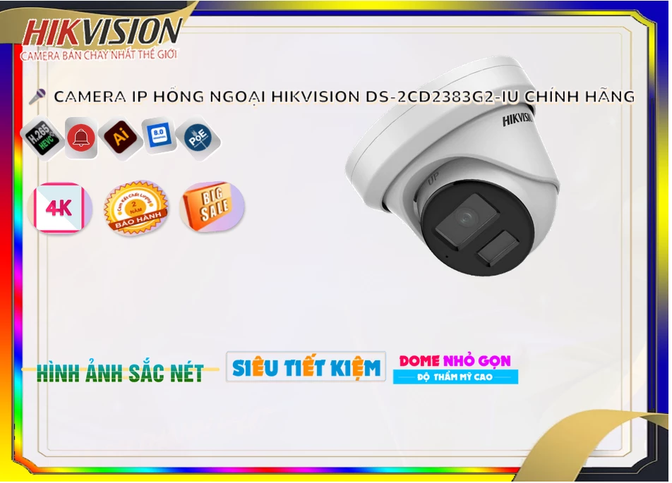 Camera Hikvision DS-2CD2383G2-IU,Giá DS-2CD2383G2-IU,DS-2CD2383G2-IU Giá Khuyến Mãi,Bán rẻ ,Nhà Phân Phối  Camera quan sát ,Điểm bán DS-2CD2383G2-IU Ip POE sắc nét ,DS-2CD2383G2-IU Giá rẻ nhất,Giá Bán DS-2CD2383G2-IU,DS-2CD2383G2-IU bán chạy nhất,DS-2CD2383G2-IU bán rẻ