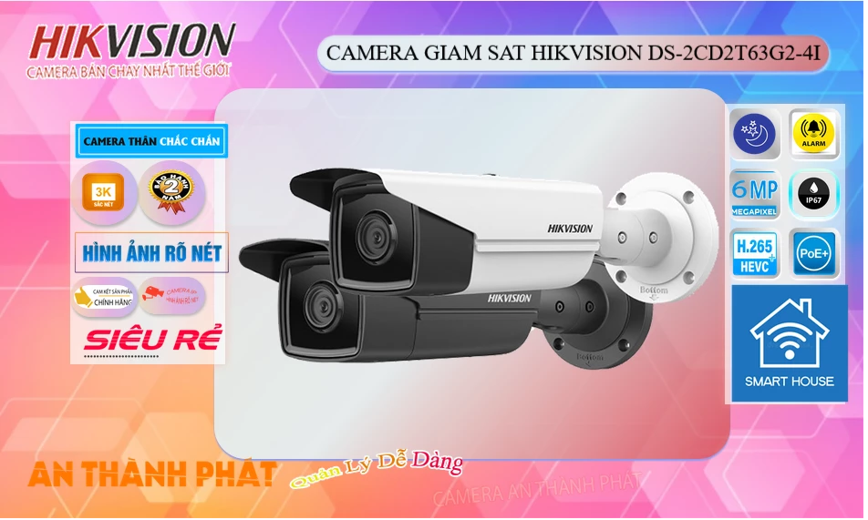 DS-2CD2T63G2-4I sắc nét Hikvision DS-2CD2T63G2-4I sắc nét Hikvision