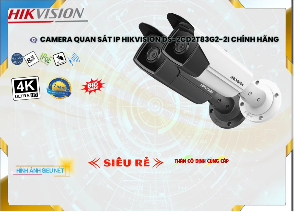 DS 2CD2T83G2 2I,Camera IP Hikvision DS-2CD2T83G2-2I,DS-2CD2T83G2-2I rẻ nhất,DS-2CD2T83G2-2I Ip POE sắc nét  giá mới nhất,DS-2CD2T83G2-2I Chính hãng,Bán rẻ  Camera Giám Sát DS-2CD2T83G2-2I,DS-2CD2T83G2-2I bán rẻ,DS-2CD2T83G2-2I 8.0 MP  bán chạy nhất,Giá Bán DS-2CD2T83G2-2I,Điểm bán DS-2CD2T83G2-2I,thông số DS-2CD2T83G2-2I,tuổi thọ DS-2CD2T83G2-2I,DS-2CD2T83G2-2I giá mới nhất,DS-2CD2T83G2-2I Giá Khuyến Mãi